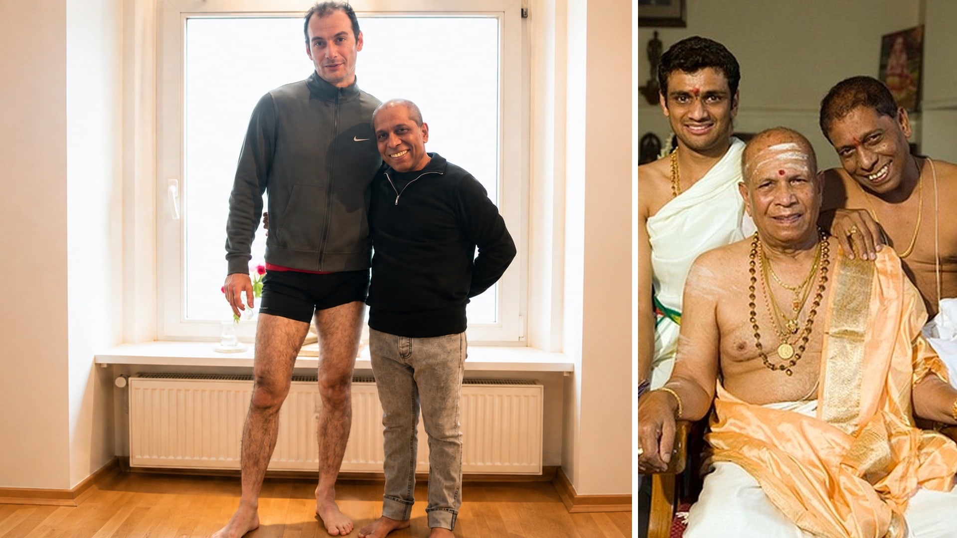 Giorgi Berdzenishvili with Manju Pattabhi Jois.